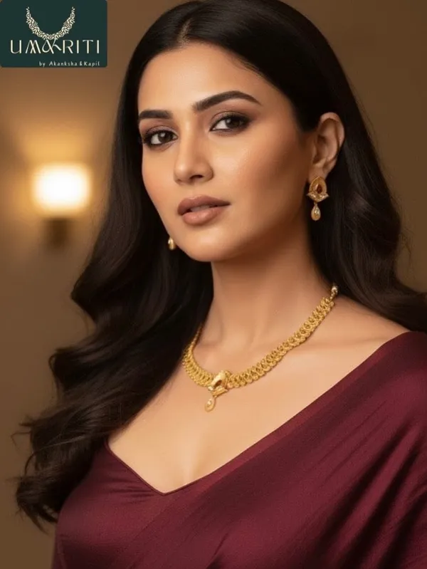 Gold_Golden_Bloom_Necklace_Set_For_Women